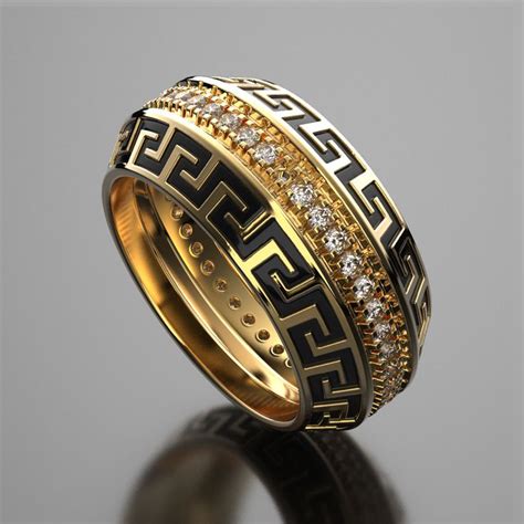 versace gold ring man|Versace wedding ring.